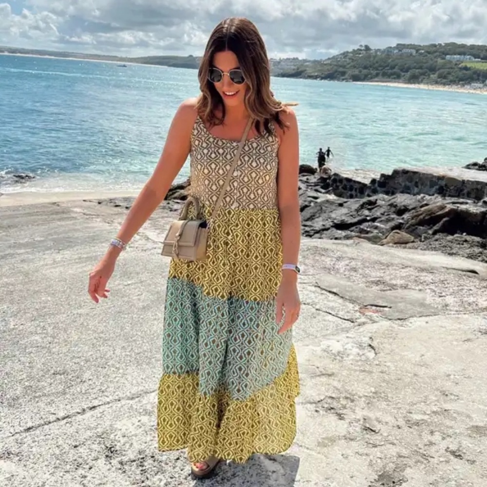 Zara Multicolor Patchwork Sleeveless Lightweight … - image 7